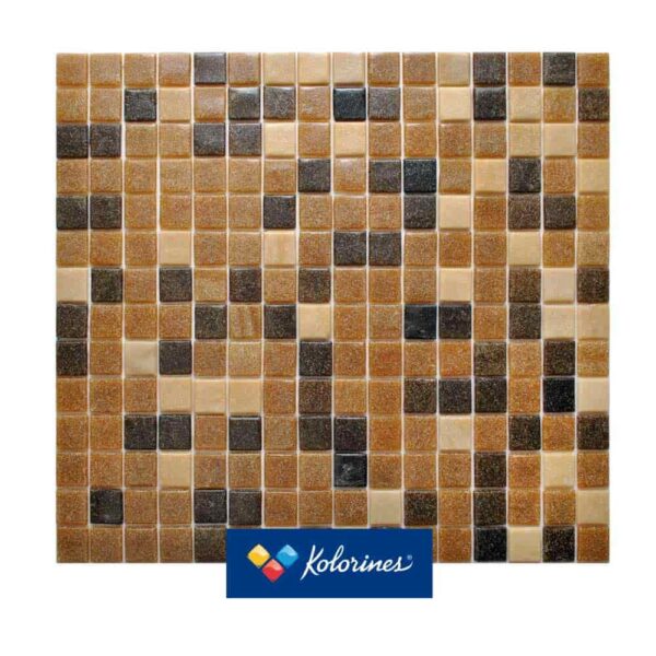 Mezclas – Café Castaño – Mosaico vítreo para piscina