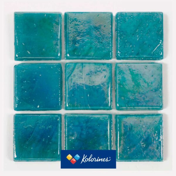 +v25 Azul Verde Iris SR80 – Mosaico vítreo para piscina