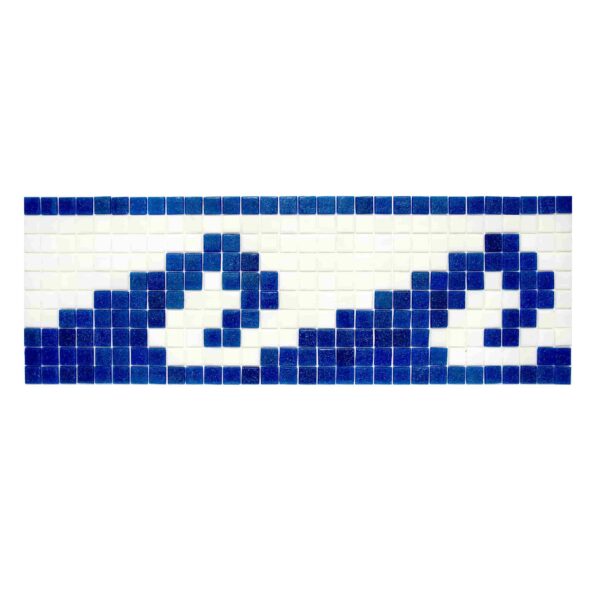 Cenefa – Olas 7 – Mosaico vítreo para piscina