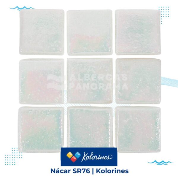 +v25 Nácar SR76 Kolorines - Mosaico Veneciano para Alberca