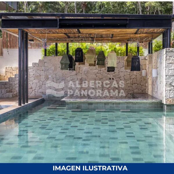 Alberca con acabado sukabumi