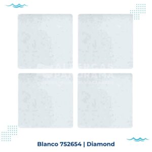 blanco 2.5x2.5 diamond mosaico vitreo alberca
