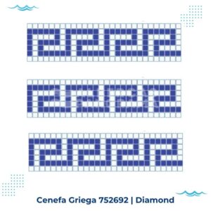 cenefa griega 2.5x2.5 diamond mosaico vitreo alberca