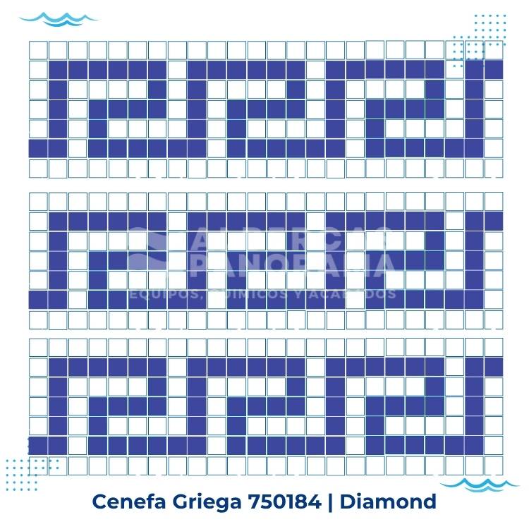 cenefa griega diamond mosaico vitreo alberca