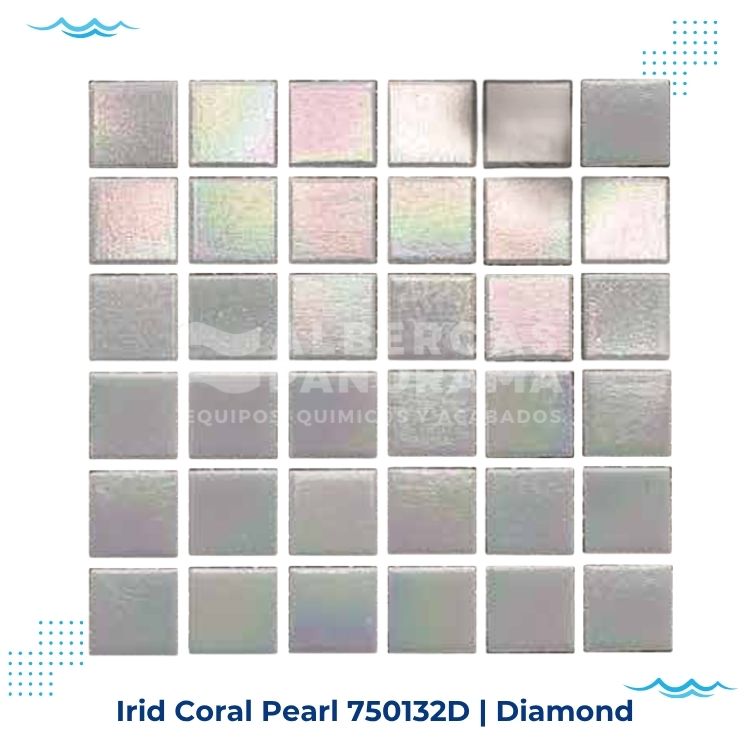 irid coral pearl diamond mosaico vitreo alberca