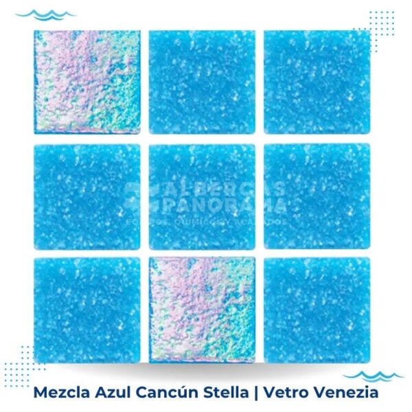 mezcla azul cancún stella vetro venezia alberca