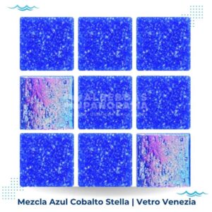 mezcla azul cobalto stella vetro venezia alberca