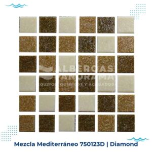 mezcla mediterraneo diamond mosaico vitreo alberca