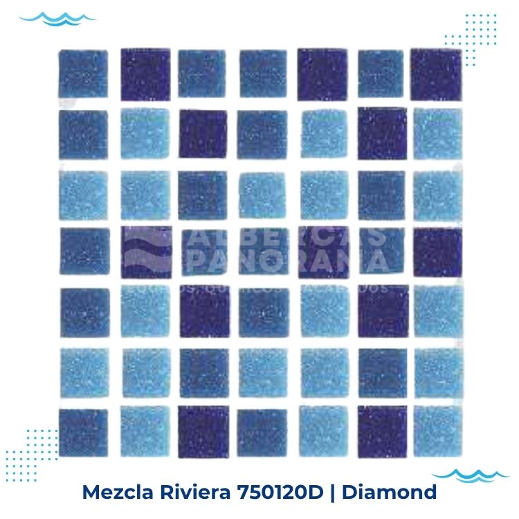 mezcla riviera diamond mosaico vitreo alberca