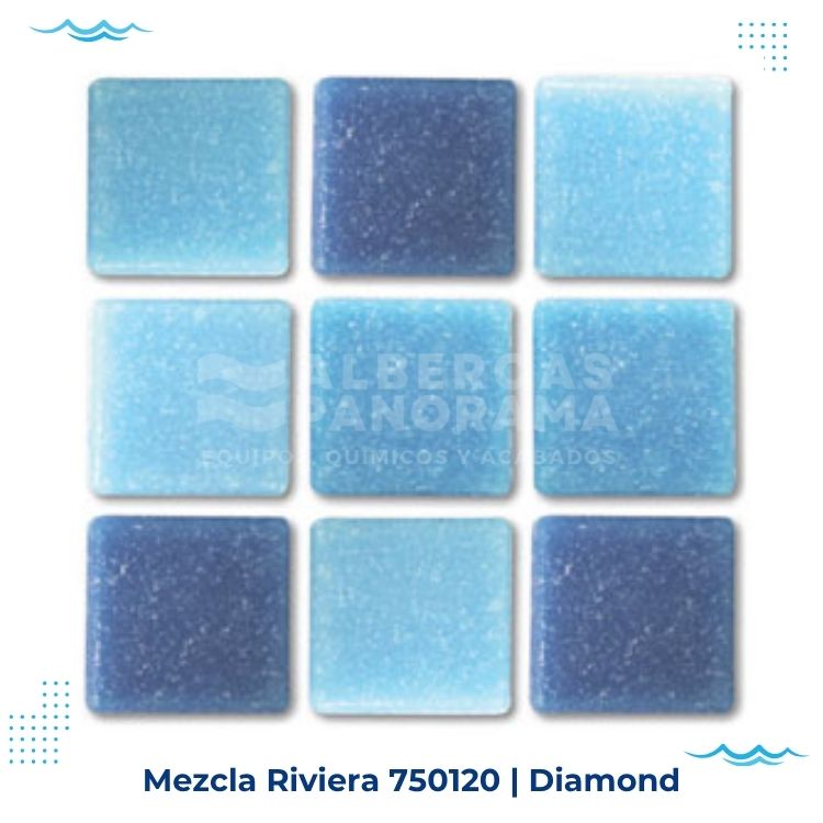 mezcla riviera diamond mosaico vitreo alberca