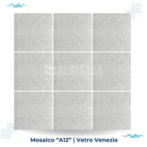 mosaico vidrio blanco a12 Vetro venezia para alberca