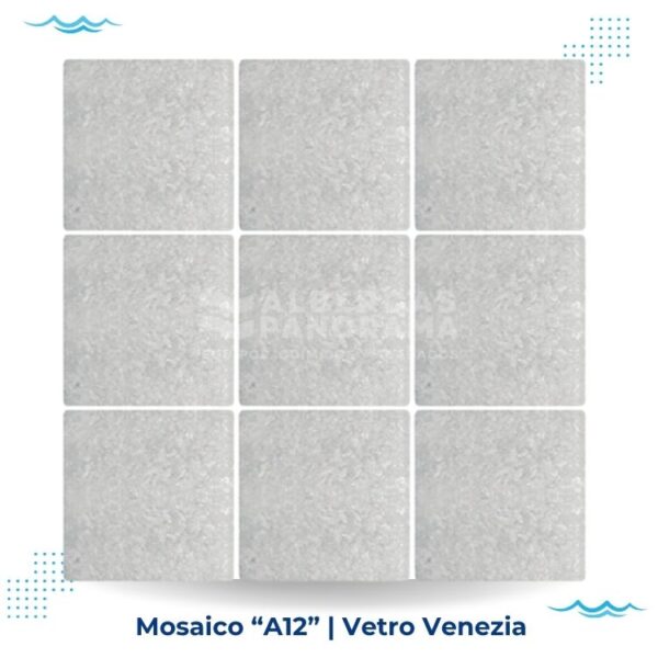 mosaico vidrio blanco a12 Vetro venezia para alberca