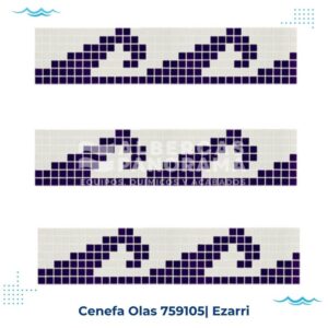 mosaico veneciano ezarri cenefa olas para alberca