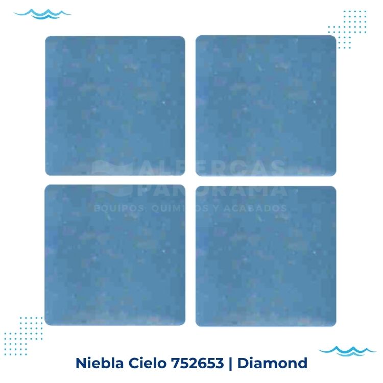niebla cielo 2.5x2.5 diamond mosaico vitreo alberca