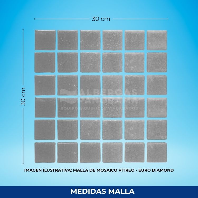 Mosaico Diamond Azul Niebla Cielo - Albercas Panorama - Imagen 2