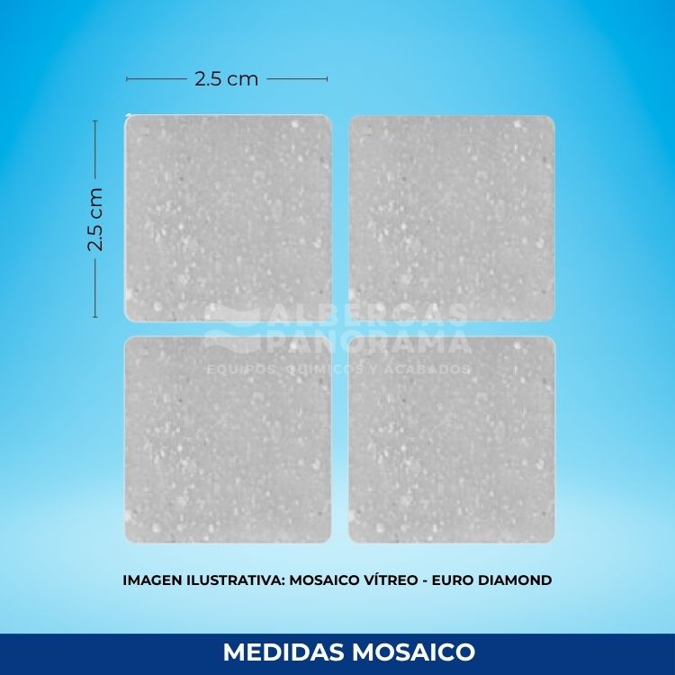 Mosaico Diamond Azul Niebla Cielo - Albercas Panorama - Imagen 3