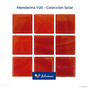 Mosaico veneciano Mandarina V20 de la Colección Solar Kolorines