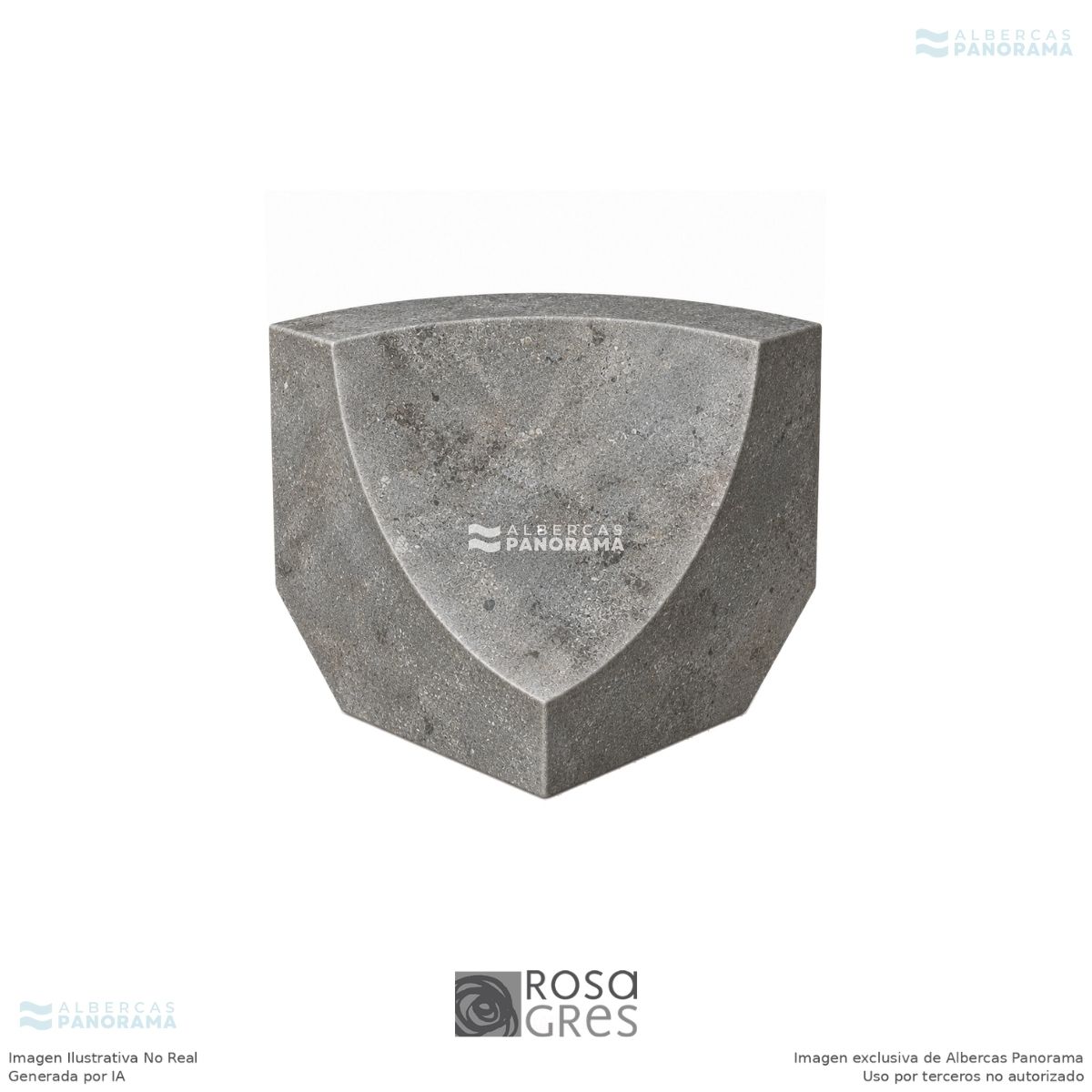 Esquinero 114 Rosa Gres Mistery Blue Stone, pieza individual