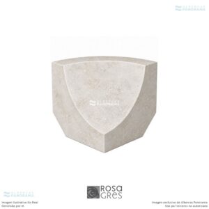 Esquinero 114 Rosa Gres Mistery White, pieza individual