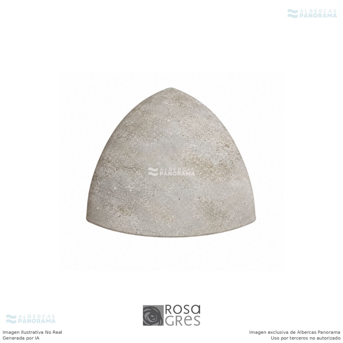 Esquinero 115 Rosa Gres Mistery Grey, pieza individual