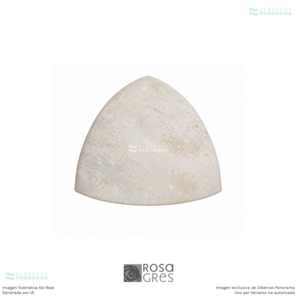 Esquinero 115 Rosa Gres Mistery White, pieza individual