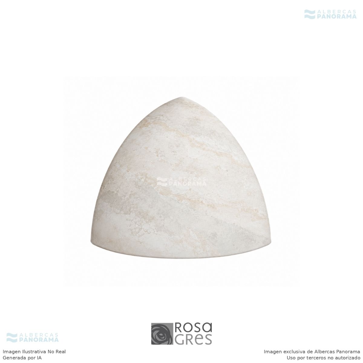 Esquinero 115 Rosa Gres Pietro White, pieza individual