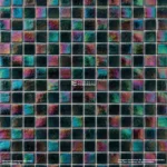 Mosaico Kolorines Iris Obsidian V20, malla completa con acabado iridiscente.