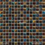 Mosaico Kolorines Iris Shell V20, malla completa con acabado iridiscente.
