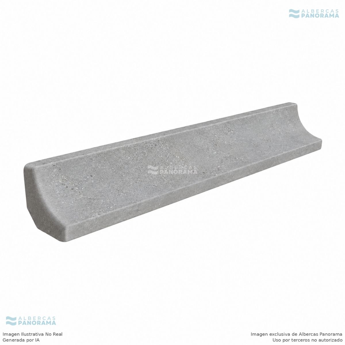 Media caña con romo 147, Iconic Grey, Pieza, Rosa Gres