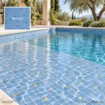 Aplicación en alberca del mosaico Kolorines Akua Premium Cristal V20