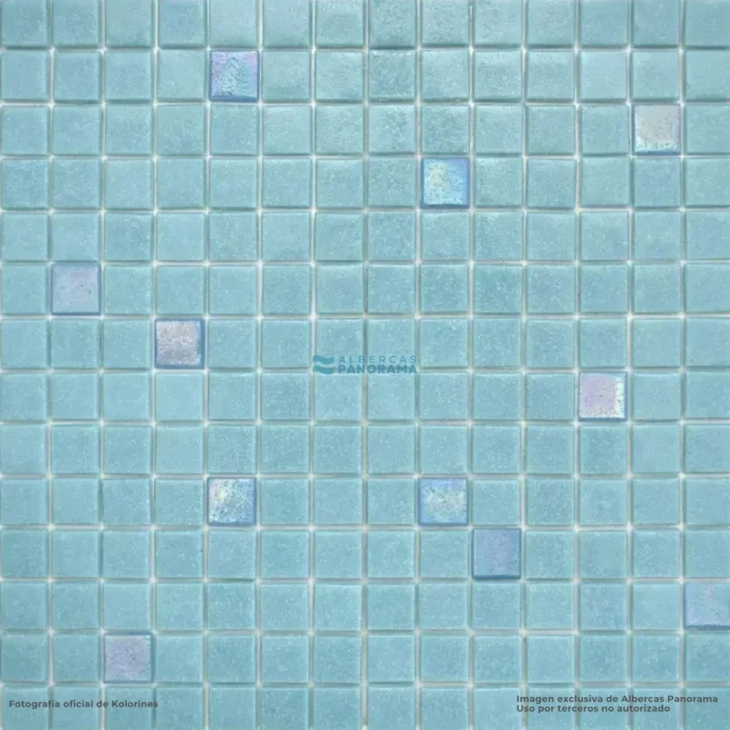 Detalle del mosaico Kolorines Akua Premium Turquesa V20