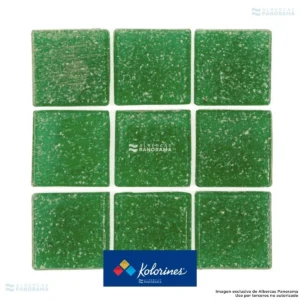 Mosaico Kolorines Botanica esmeralda V20: detalle de las teselas