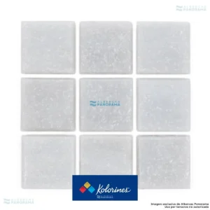 Mosaico Kolorines Botanica gris perla V20: detalle de las teselas