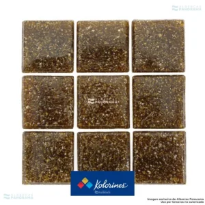 Mosaico Kolorines Botanica miel obscuro V20: detalle de las teselas