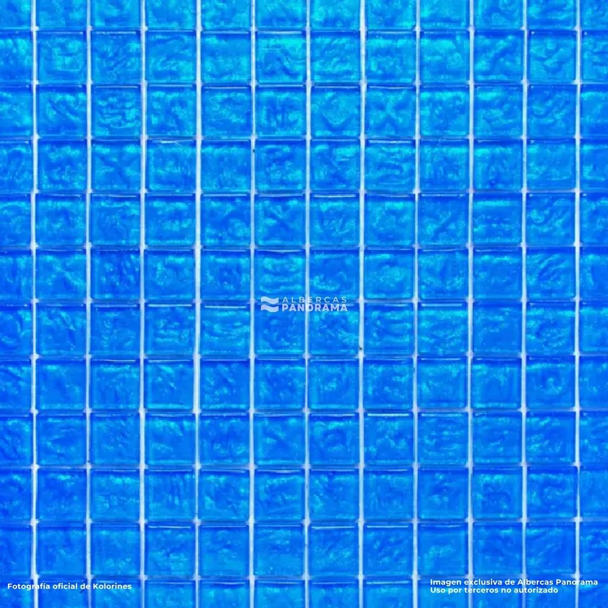 Detalle de mosaico Kolorines lumina Azul Maya v25