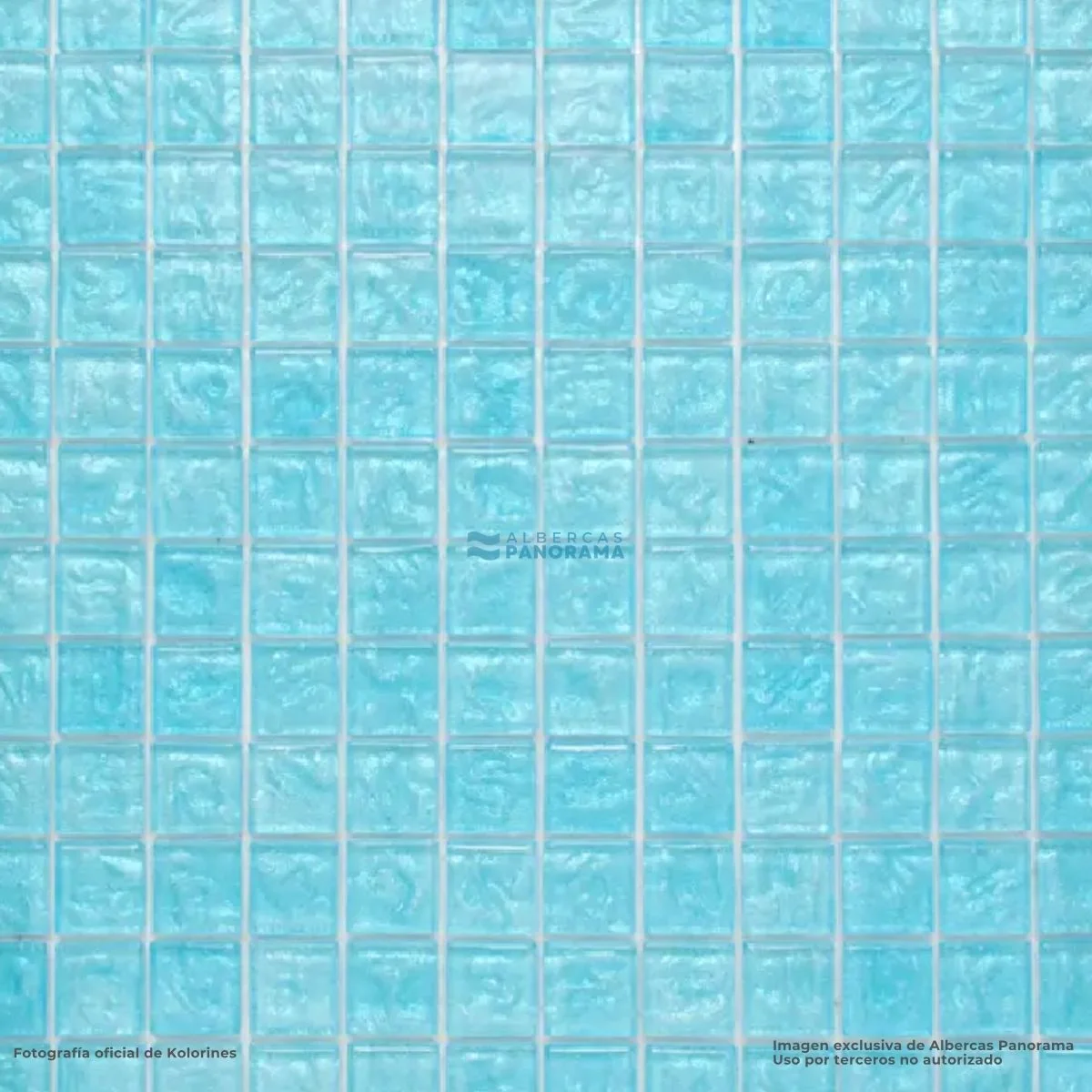 Detalle de mosaico Kolorines lumina Azul Topacio v25