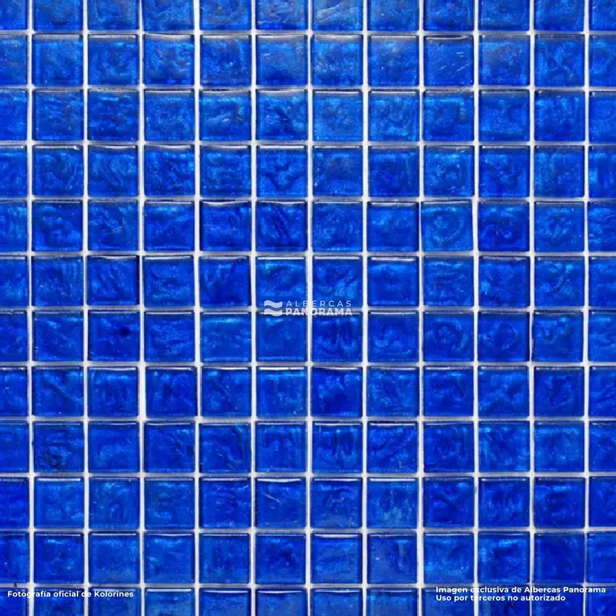 Detalle de mosaico Kolorines lumina Azul Zafiro v25