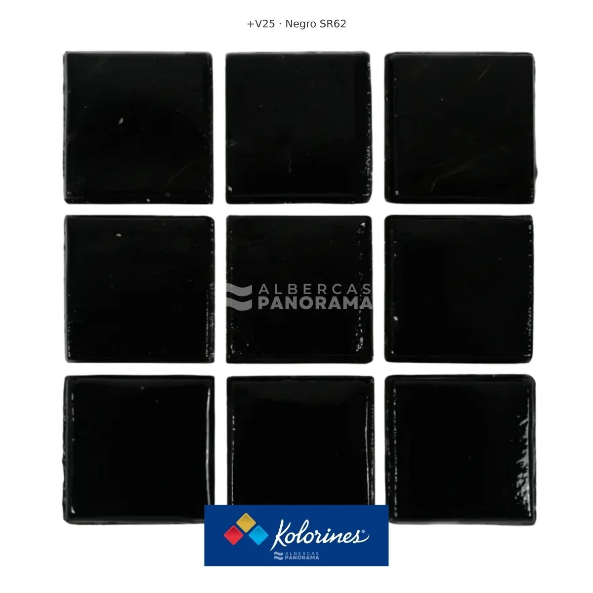 Pieza de mosaico Kolorines +25 Negro SR62