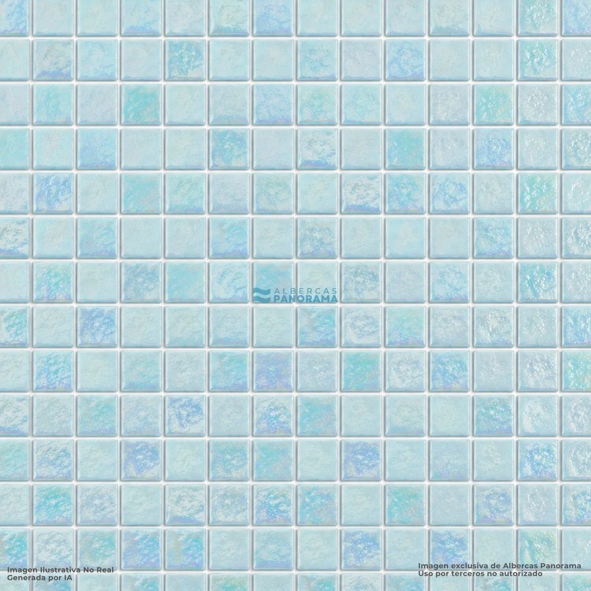 Detalle de textura del mosaico Kolorines Metálica Blue Pearl V20