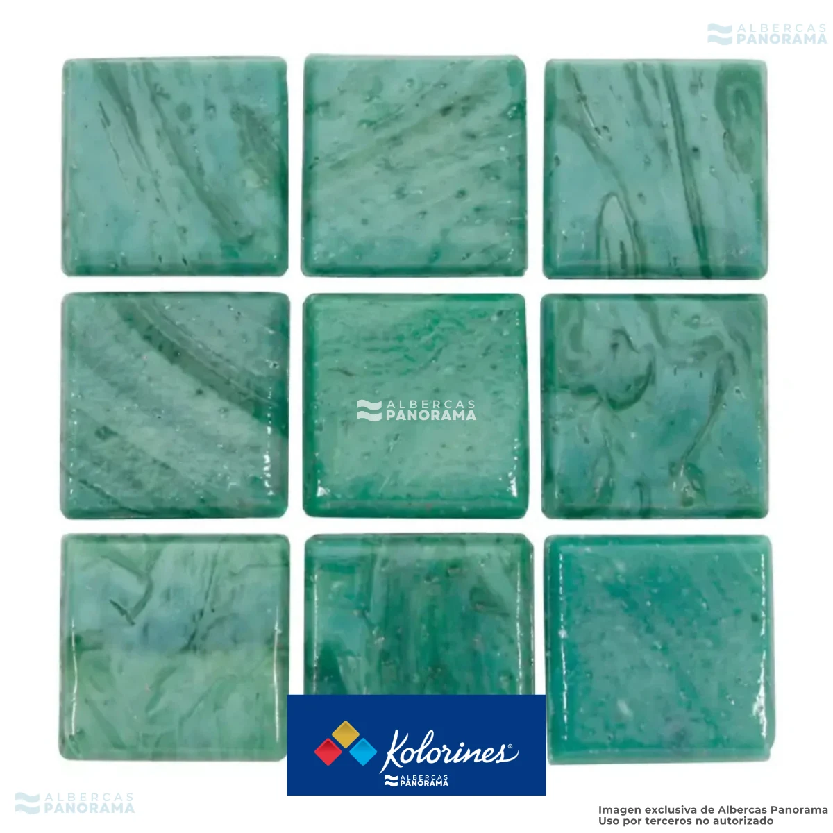 Detalle del mosaico Kolorines Murano Jade V20
