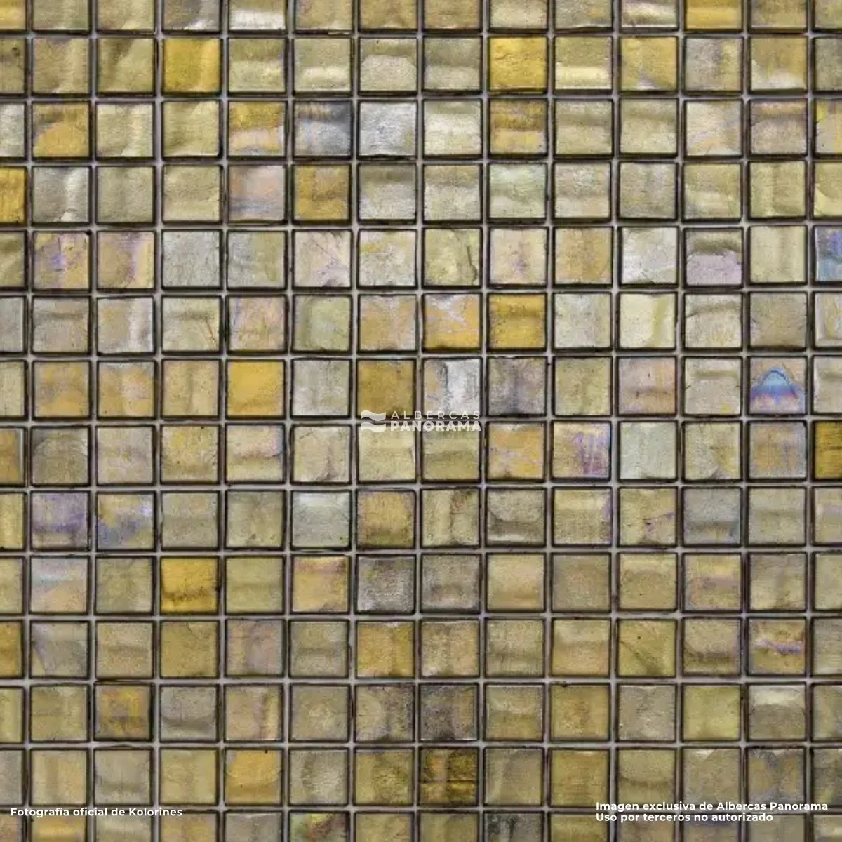 Detalle de mosaico Kolorines orum Brass v20