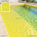 Mosaico Kolorines Solar Amarillo V20 aplicado en alberca