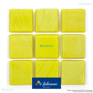 Mosaico Kolorines Solar amarillo V20: detalle de las teselas