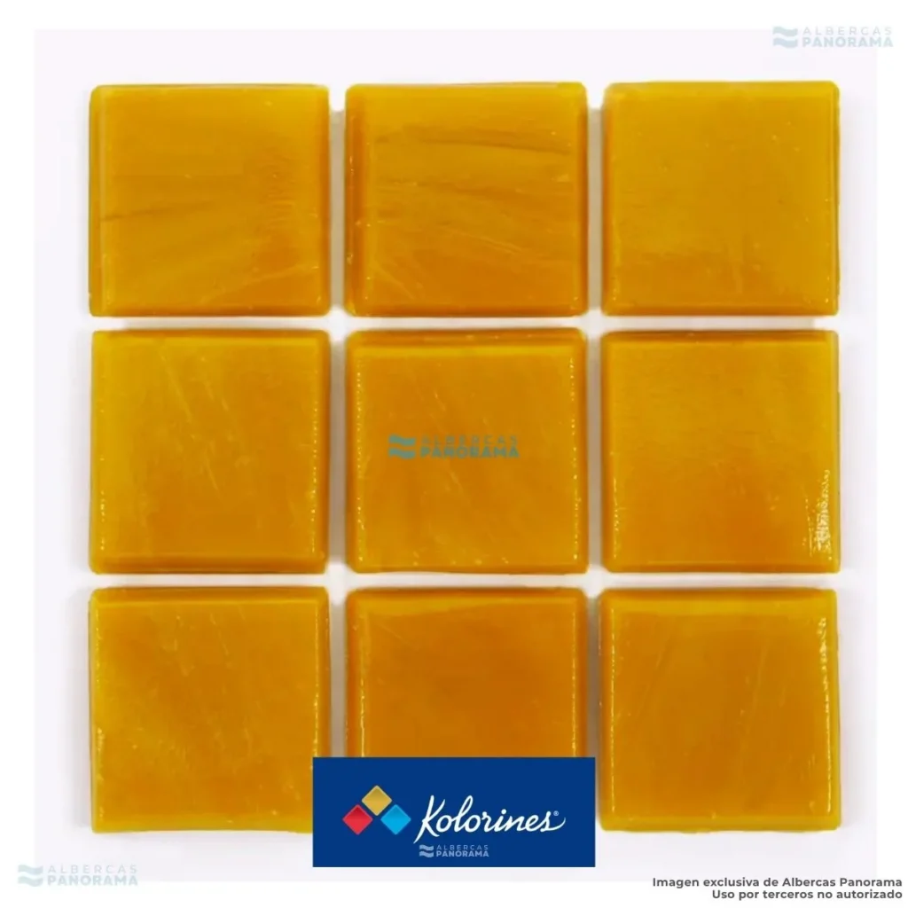 Mosaico Kolorines Solar durazno V20: detalle de las teselas
