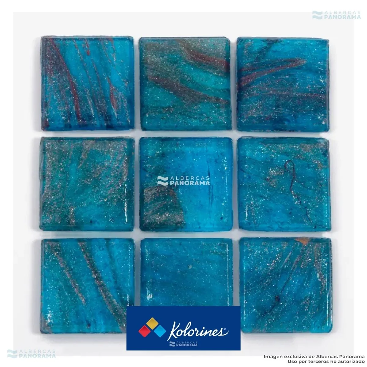Venturina sardinian blue Kolorines, detalle del mosaico