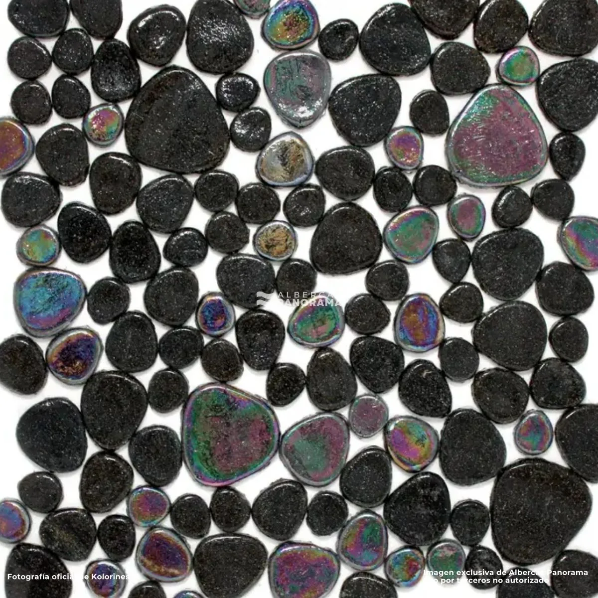 Vitrogota volcanica Kolorines, detalle del mosaico