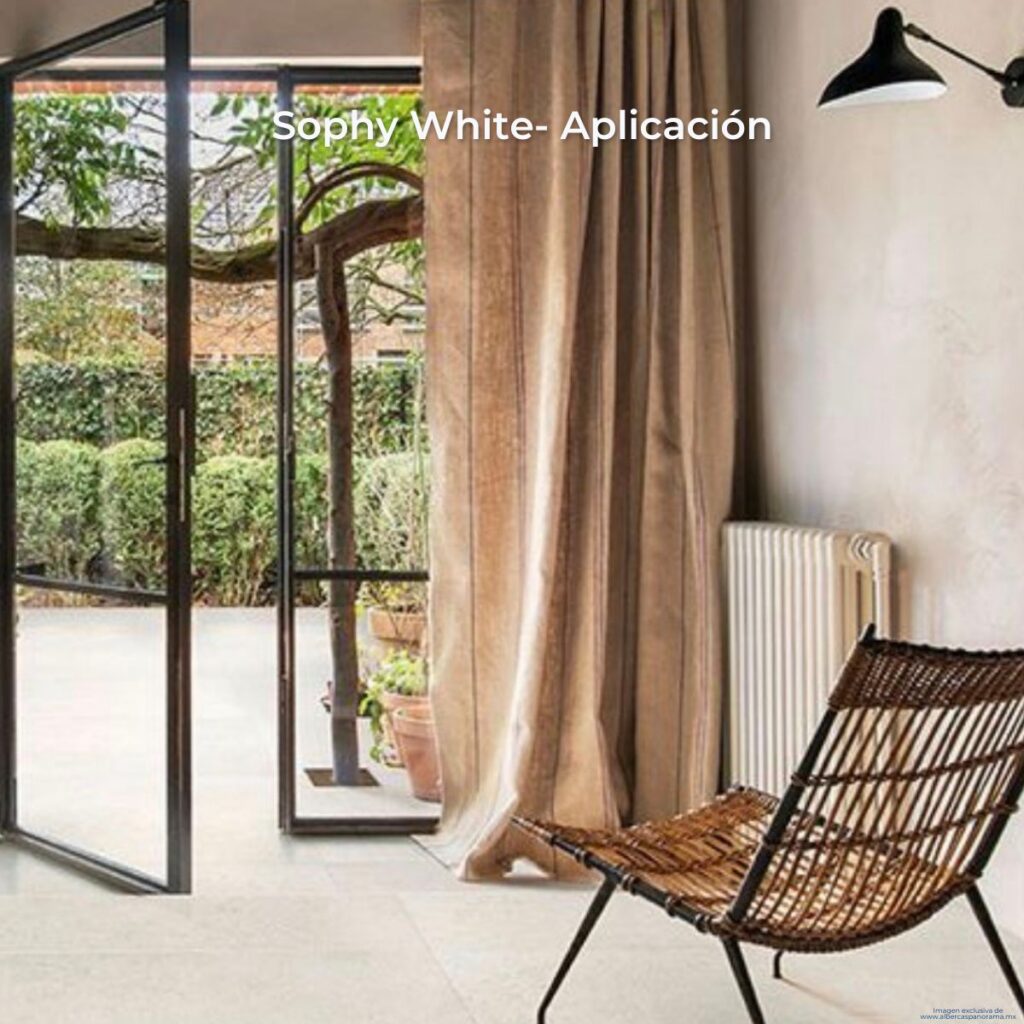 Rosa Gres Sophy White, aplicación en proyecto