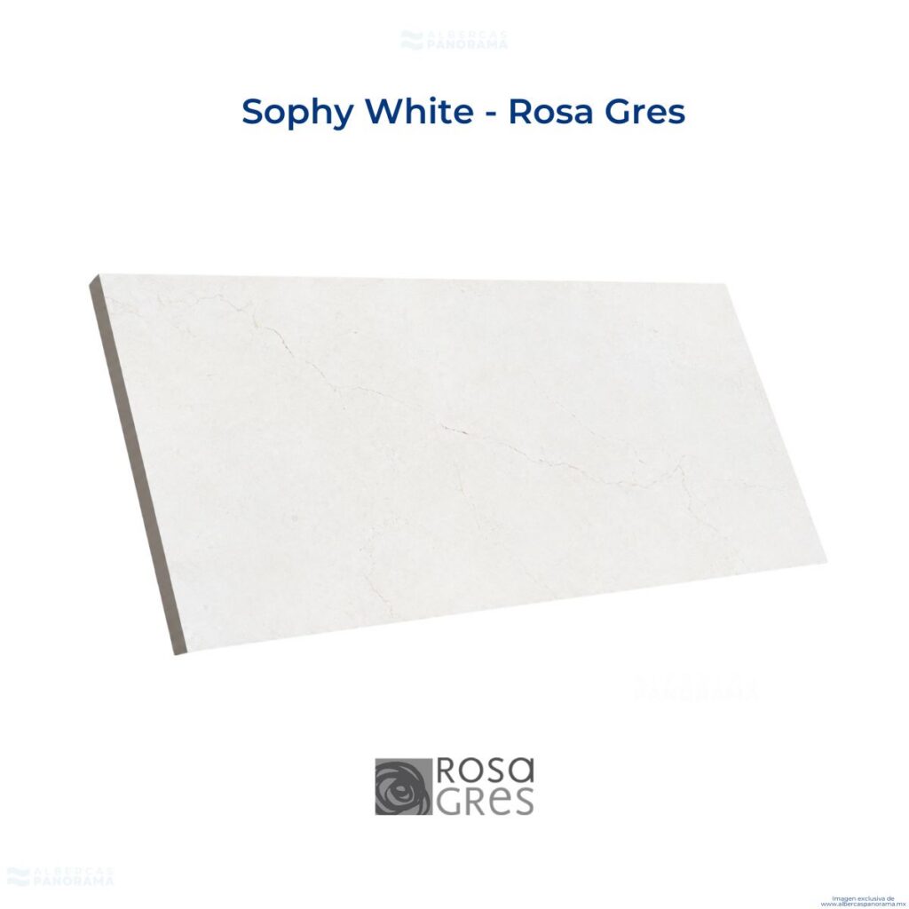 Rosa Gres Sophy White, vista de la pieza